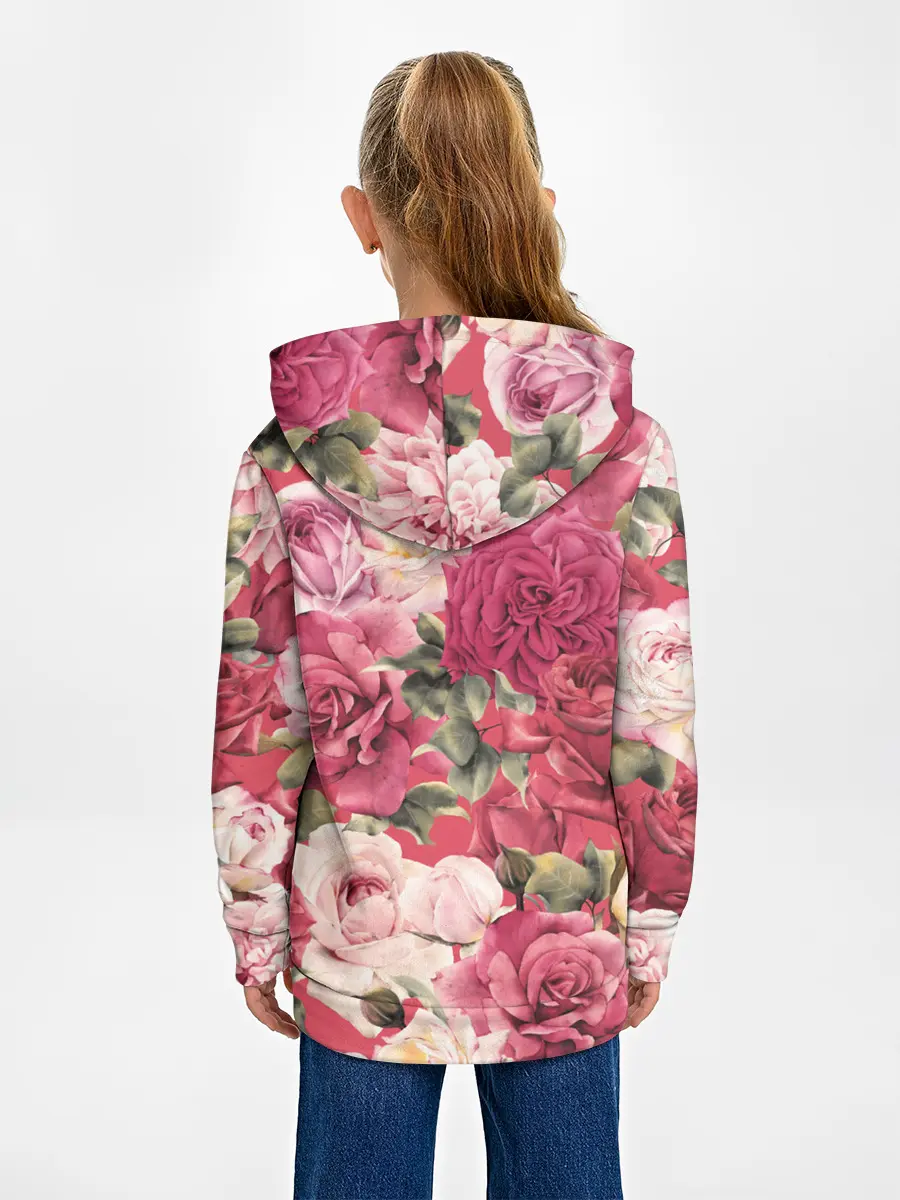 Детское худи / Акварель, розы