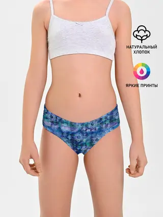 Трусы для девочек / Абстракция - акварельный узор