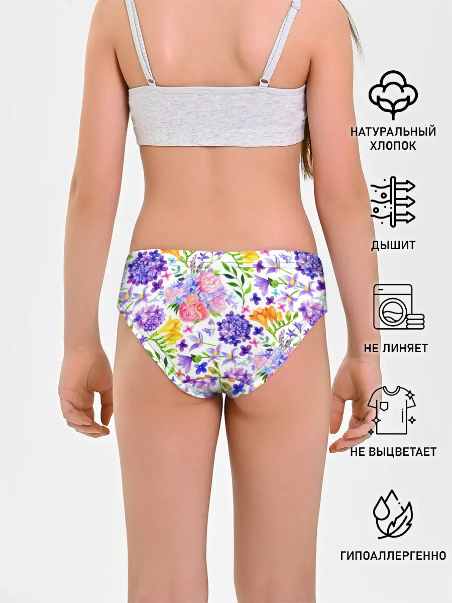 Трусы для девочек / Весенняя пора | Акварель