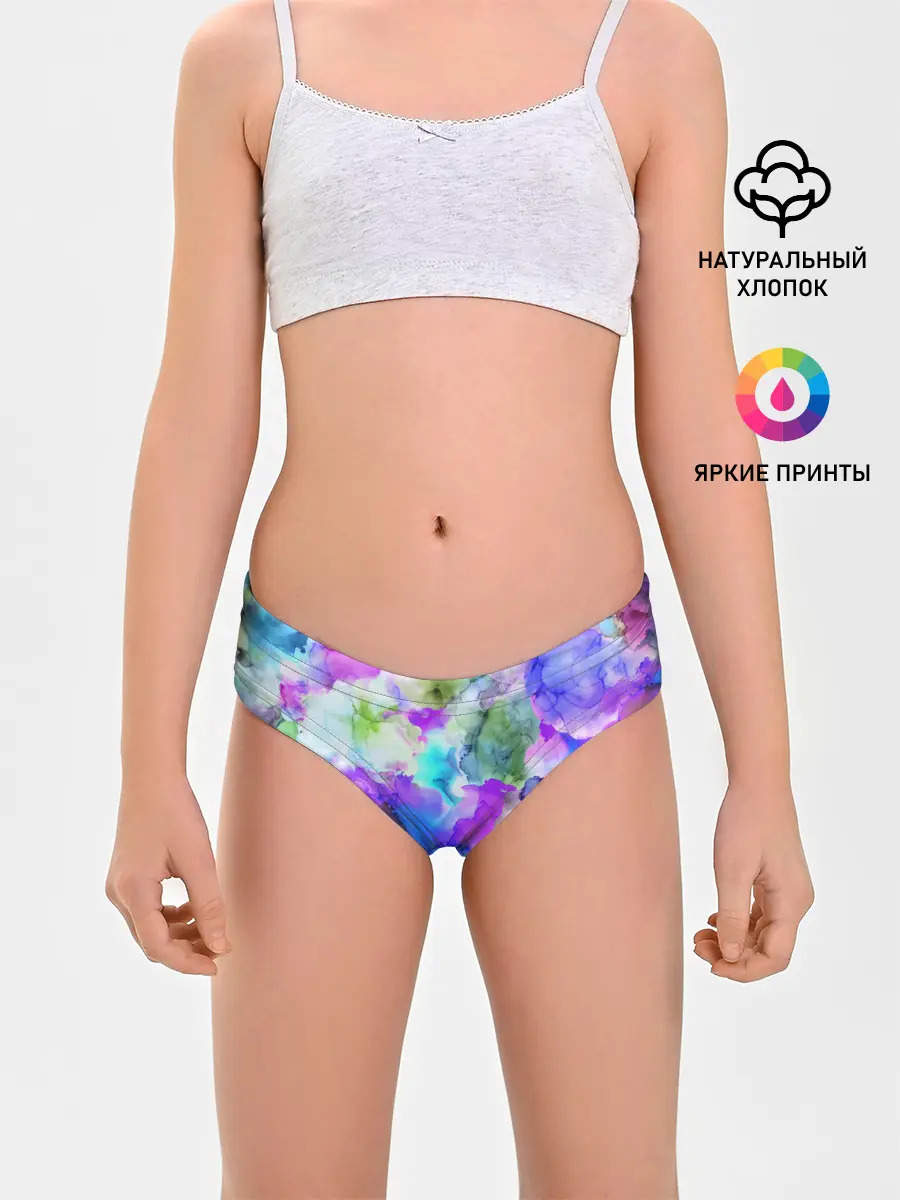 Трусы для девочек / Акварельная краска