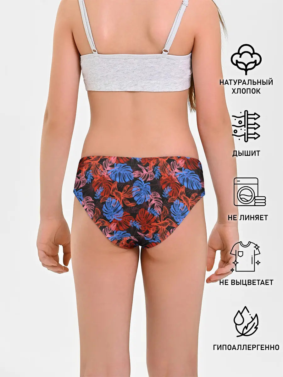 Трусы для девочек / Неоновые Тропики