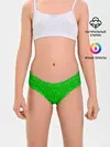 Трусы для девочек / Черепа на кислотно-зеленом фоне