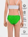 Трусы для девочек / Черепа на кислотно-зеленом фоне