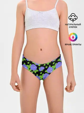 Трусы для девочек / Синие розы