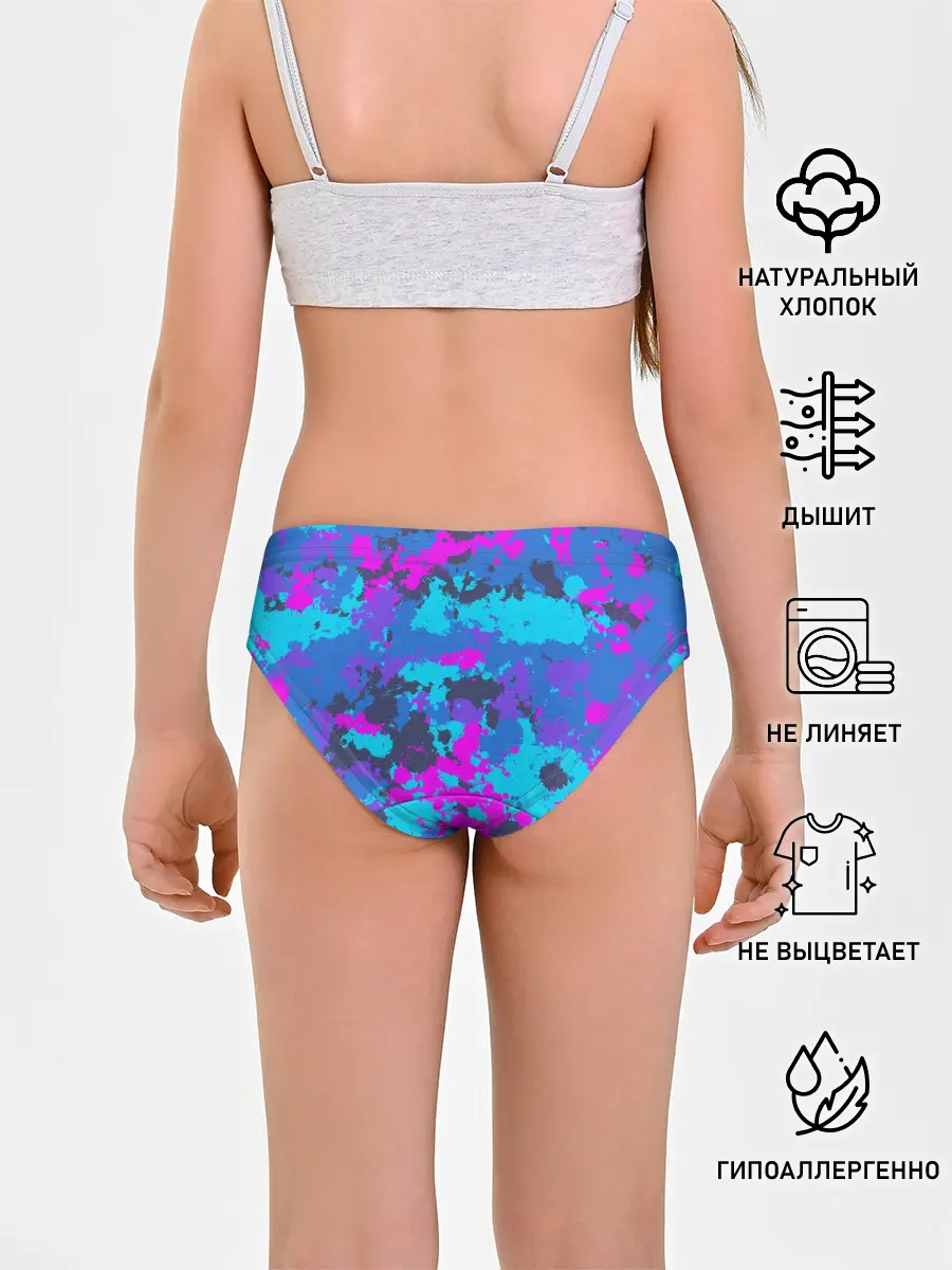 Трусы для девочек / Неоновые краски