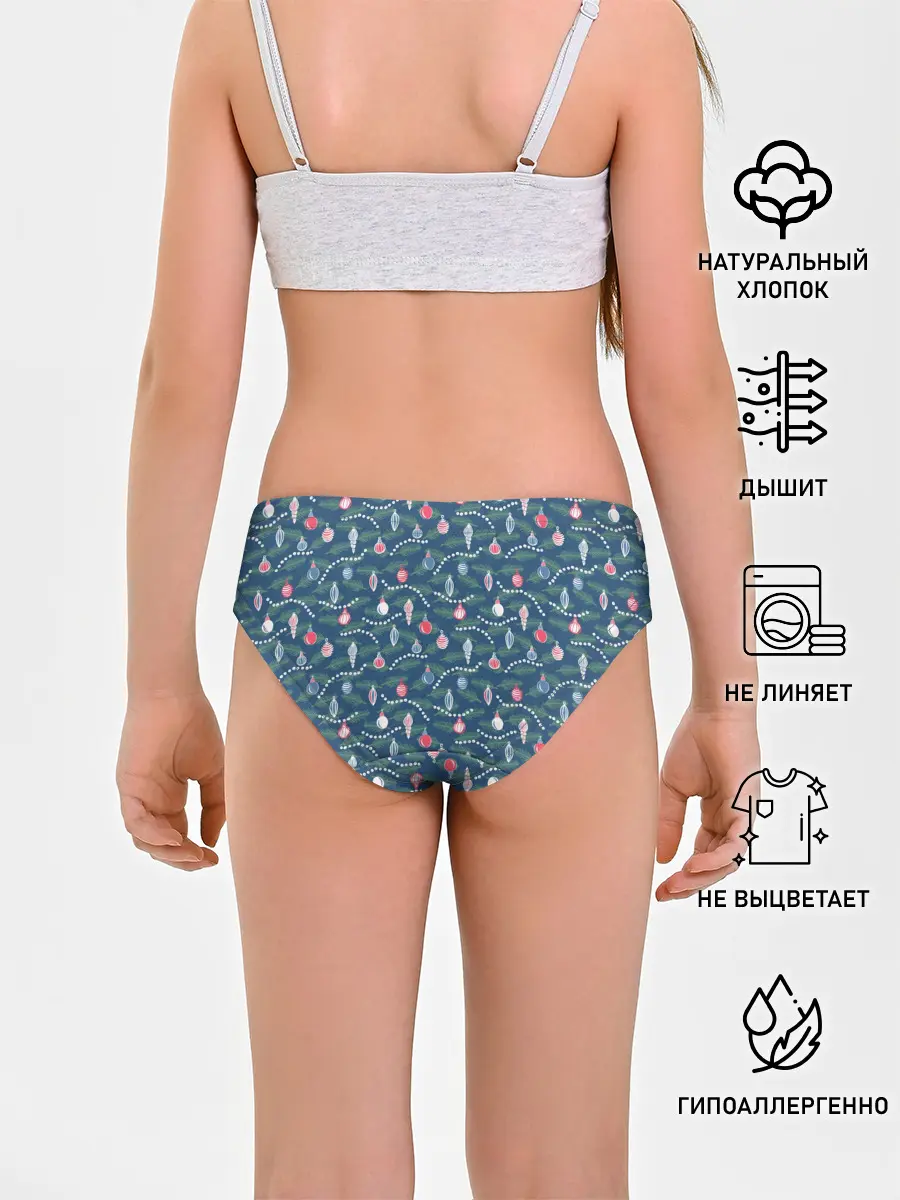 Трусы для девочек / Новогодняя Ёлка