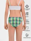 Трусы для девочек / Зеленый клетчатый узор