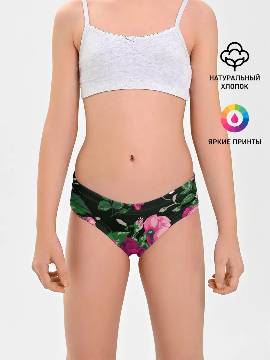 Трусы для девочек / Розы