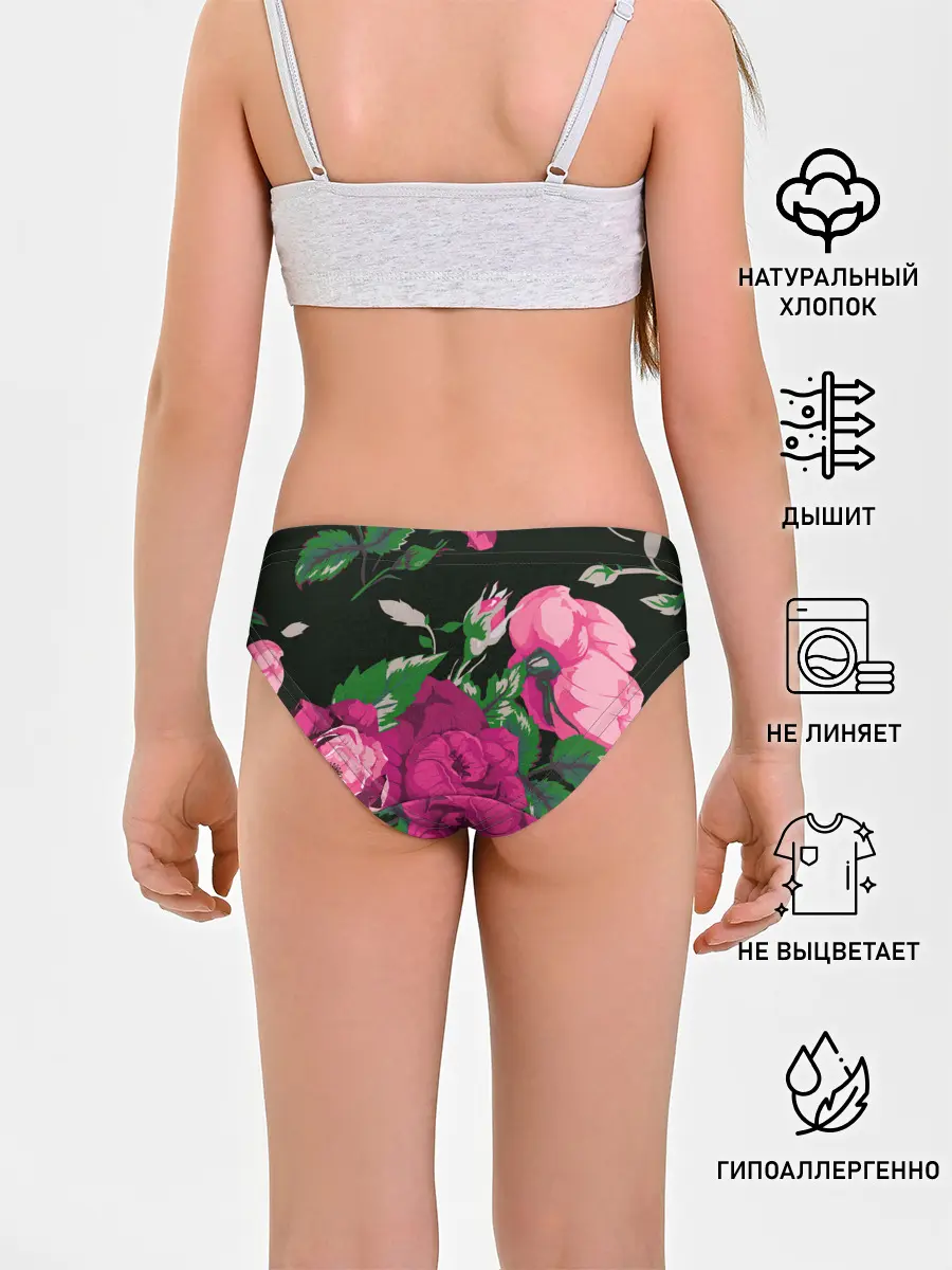 Трусы для девочек / Розы