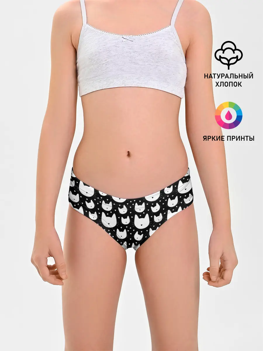 Трусы для девочек / Love Cats Pattern