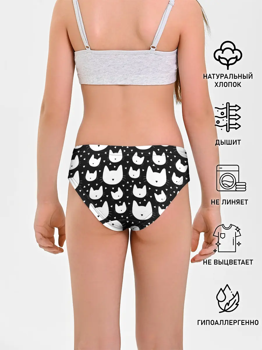 Трусы для девочек / Love Cats Pattern