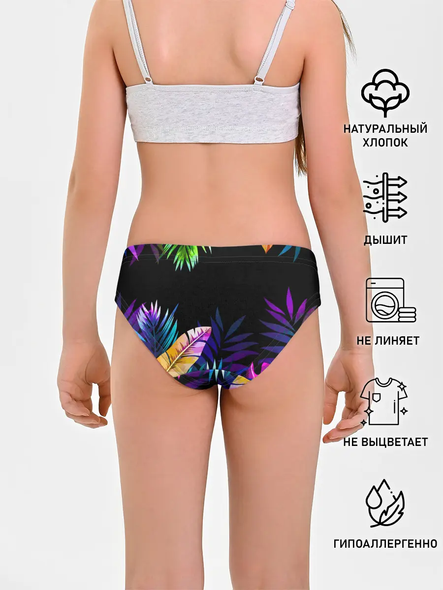 Трусы для девочек / Тропическая Ночь