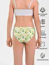 Трусы для девочек / Летний узор лимон ветки листья