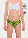 Трусы для девочек / Гранжевый яркий зеленый