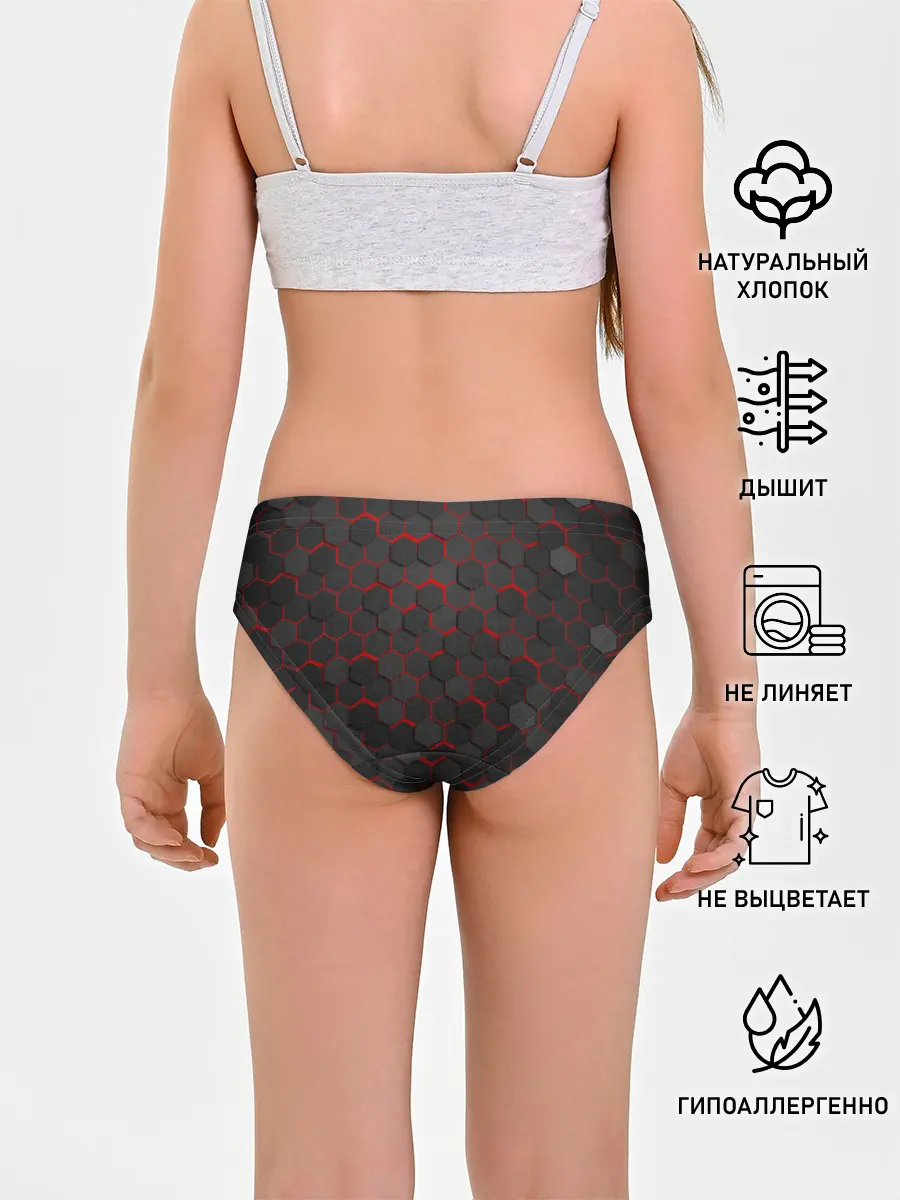 Трусы для девочек / OCTAGON красный