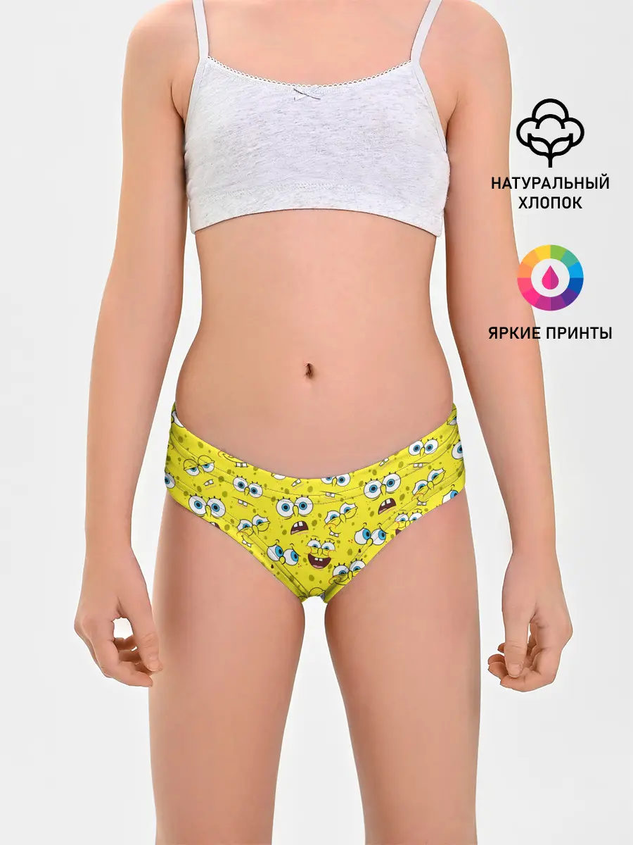 Трусы для девочек / Губка Боб / SpongeBob pattern