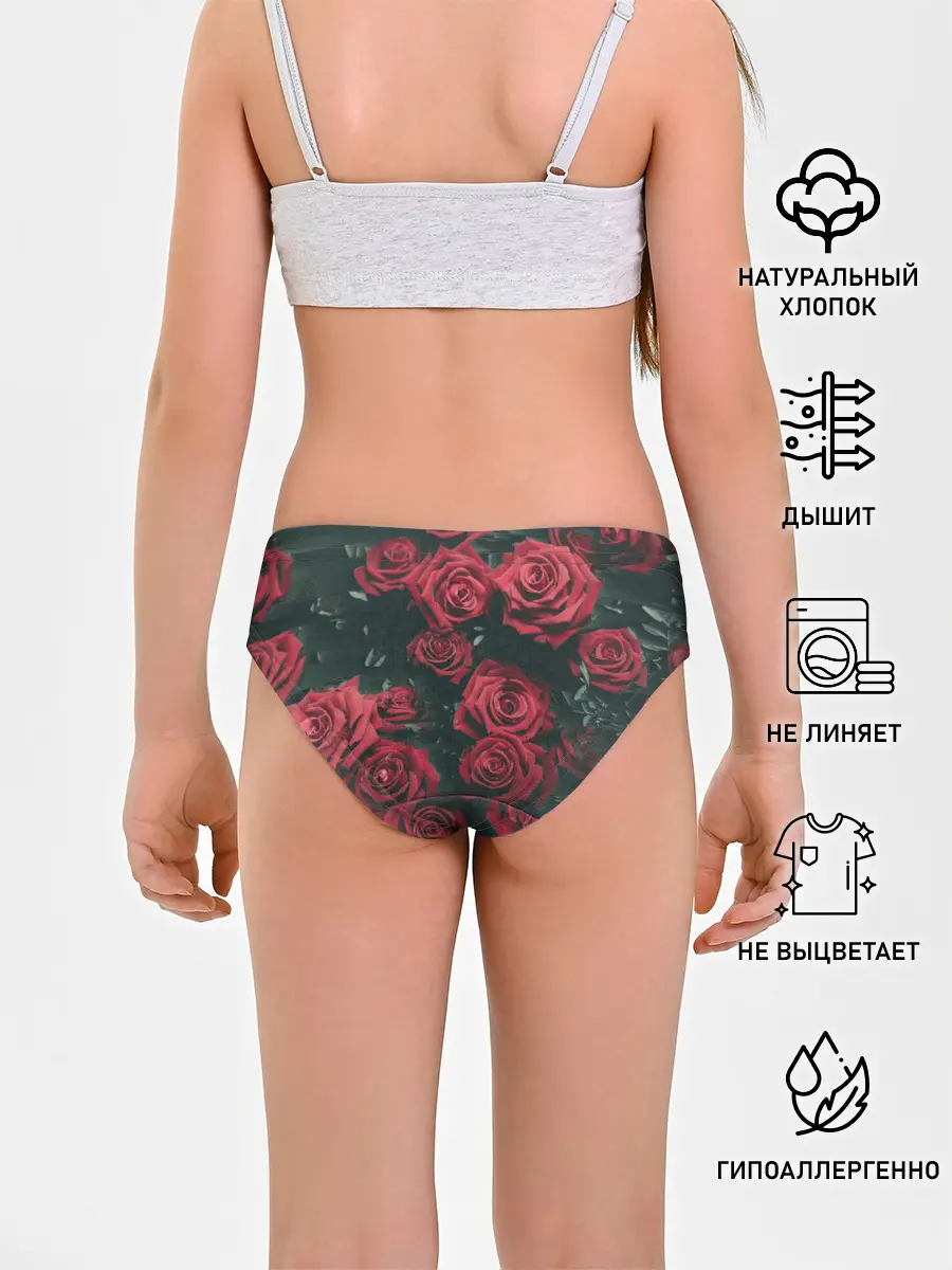Трусы для девочек / Цветы Розы