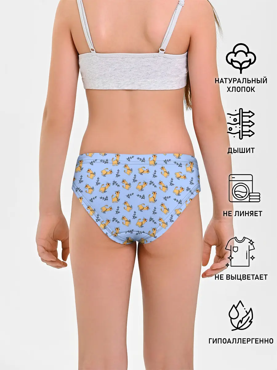 Трусы для девочек / Радостный кот