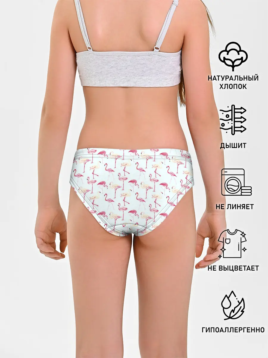 Трусы для девочек / Фламинго