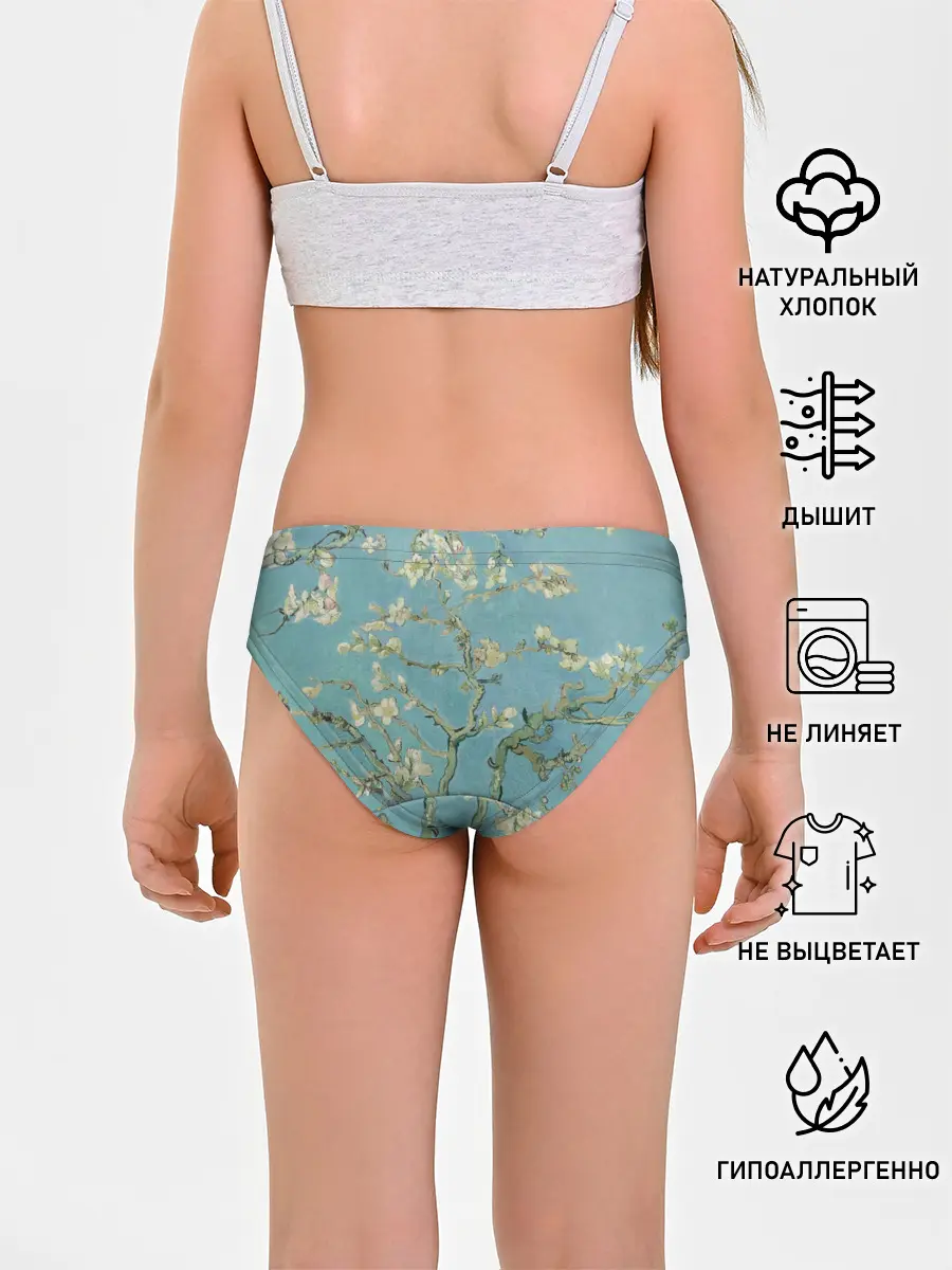 Трусы для девочек / Ван Гог Цветущие ветки миндаля