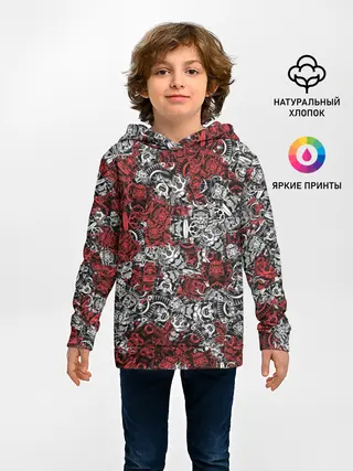 Детское худи / Красные и Белые самураи