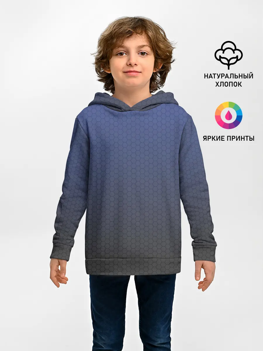 Детское худи / Серый октагон