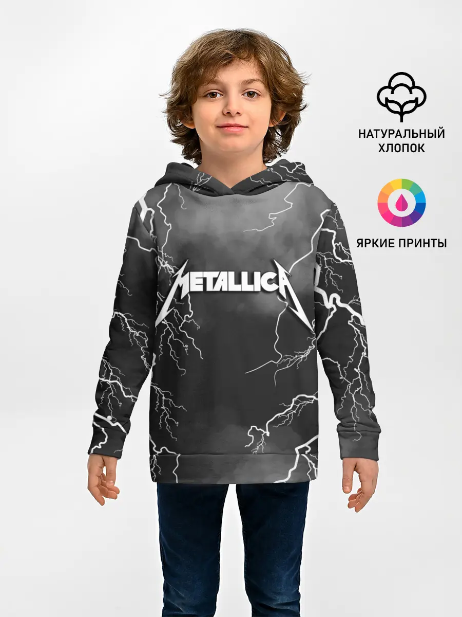 Детское худи / METALLICA РАЗРЯД МОЛНИИ