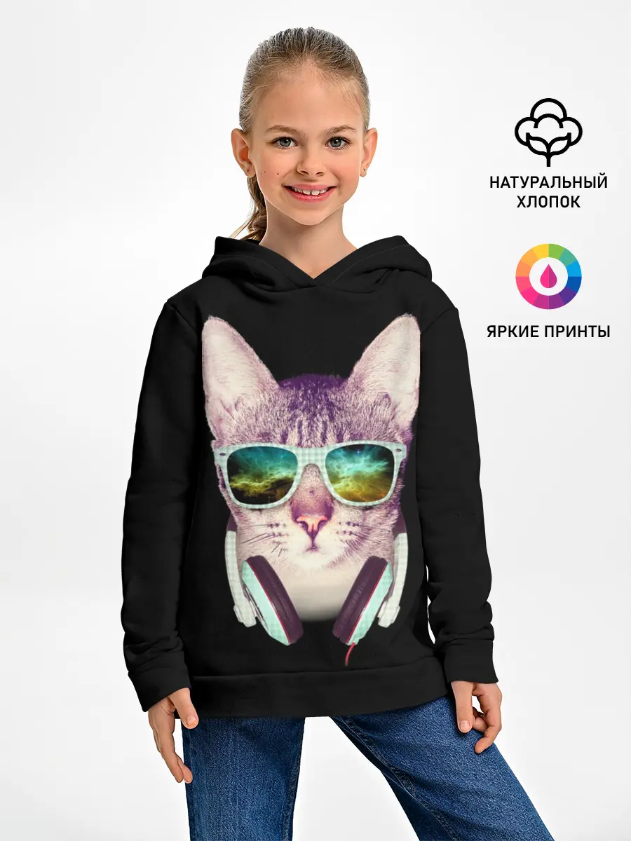 Детское худи / Кот в Наушниках