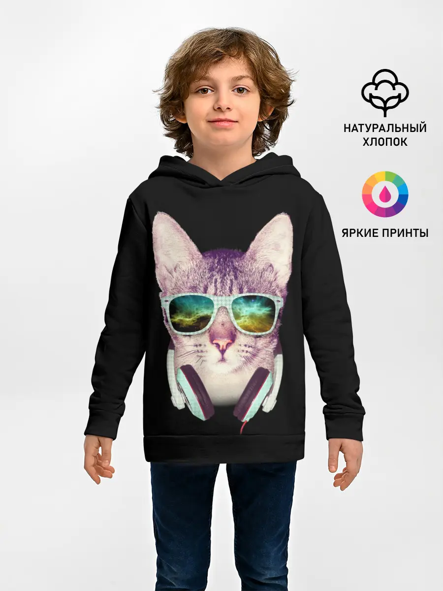 Детское худи / Кот в Наушниках