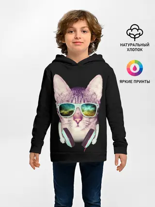 Детское худи / Кот в Наушниках