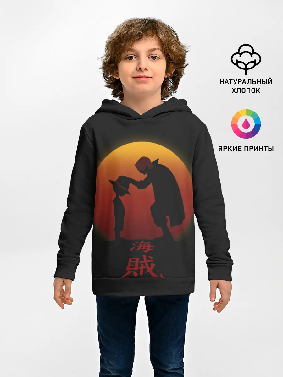 Детское худи / похлопывает по голове One Piece