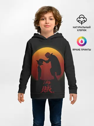 Детское худи / похлопывает по голове One Piece