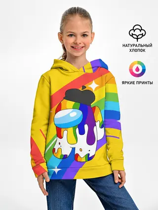 Детское худи / AMONG US - Радужный