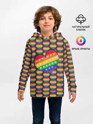 Детское худи / Большое сердце ПОП-ИТа