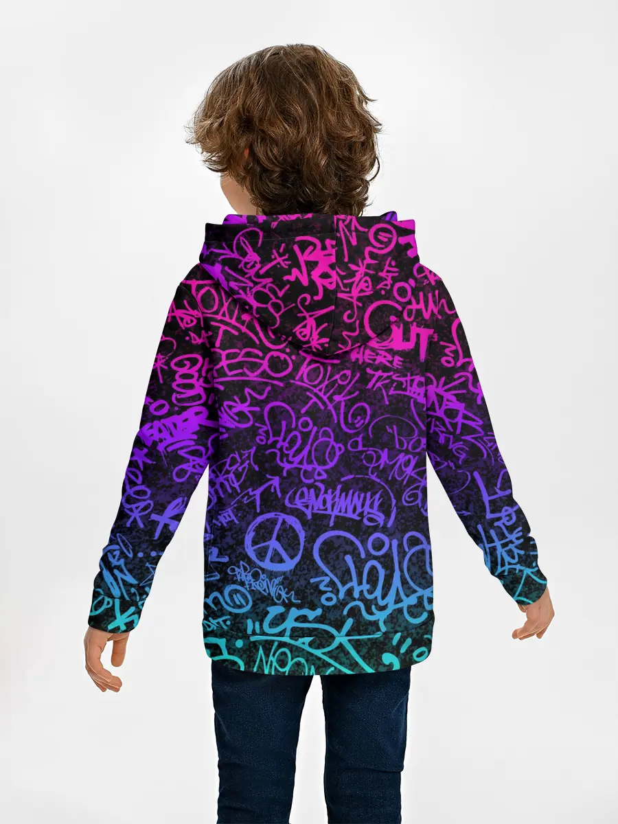 Детское худи / Граффити Neon