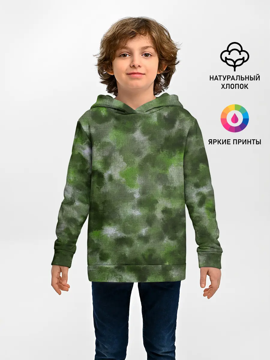 Детское худи / Canvas Green Camo