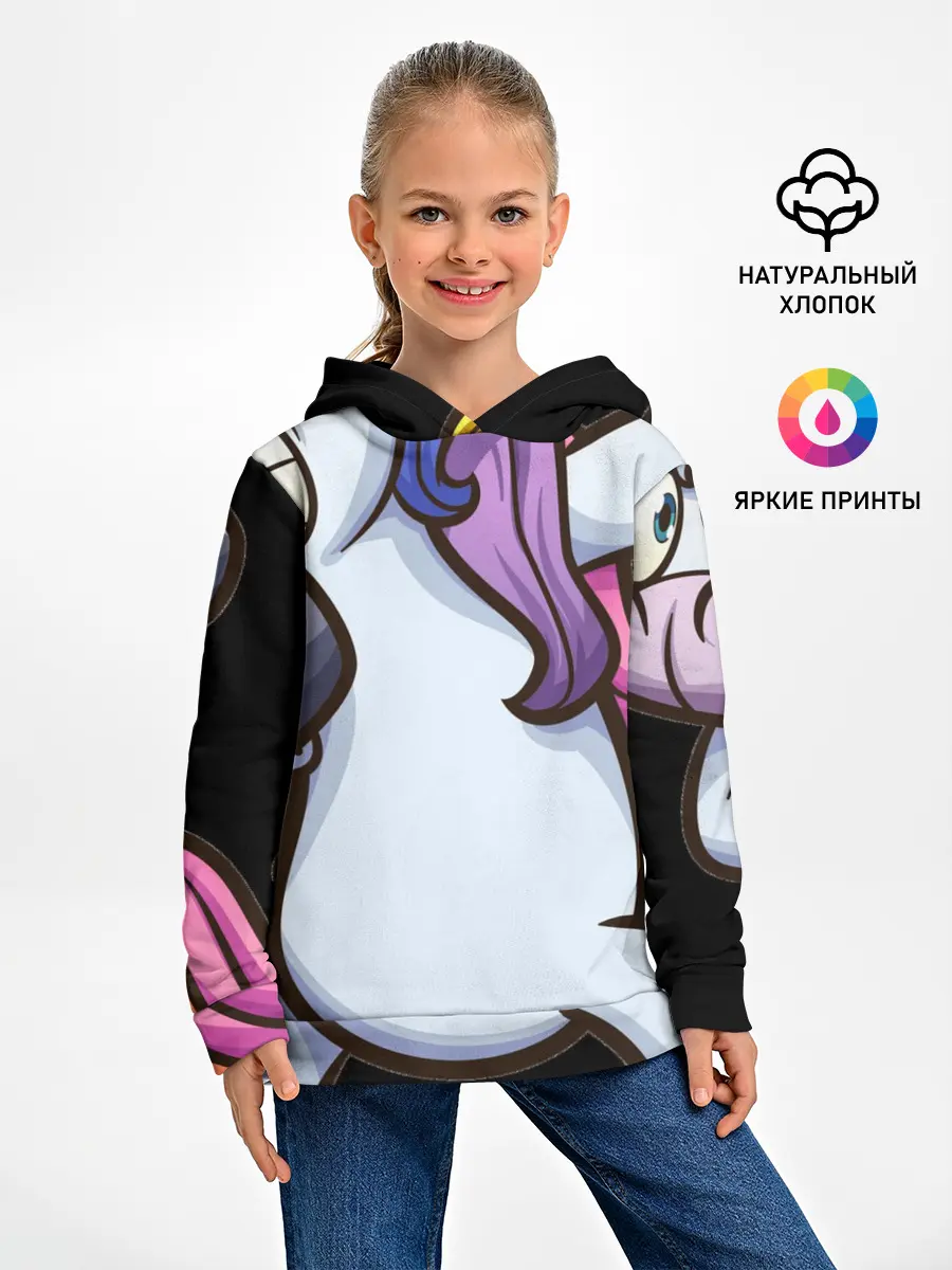 Детское худи / Единорог - танцор ДАБ