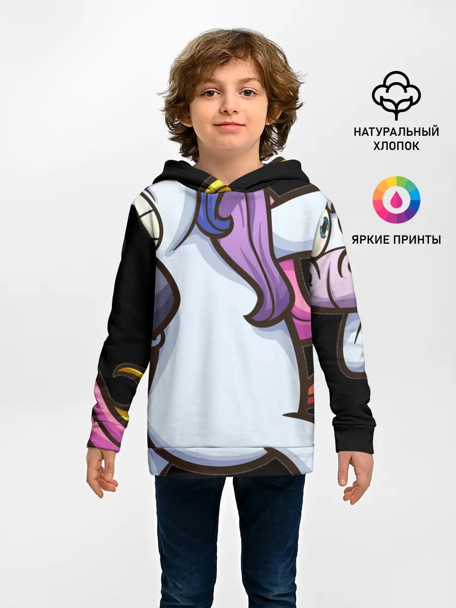 Детское худи / Единорог - танцор ДАБ