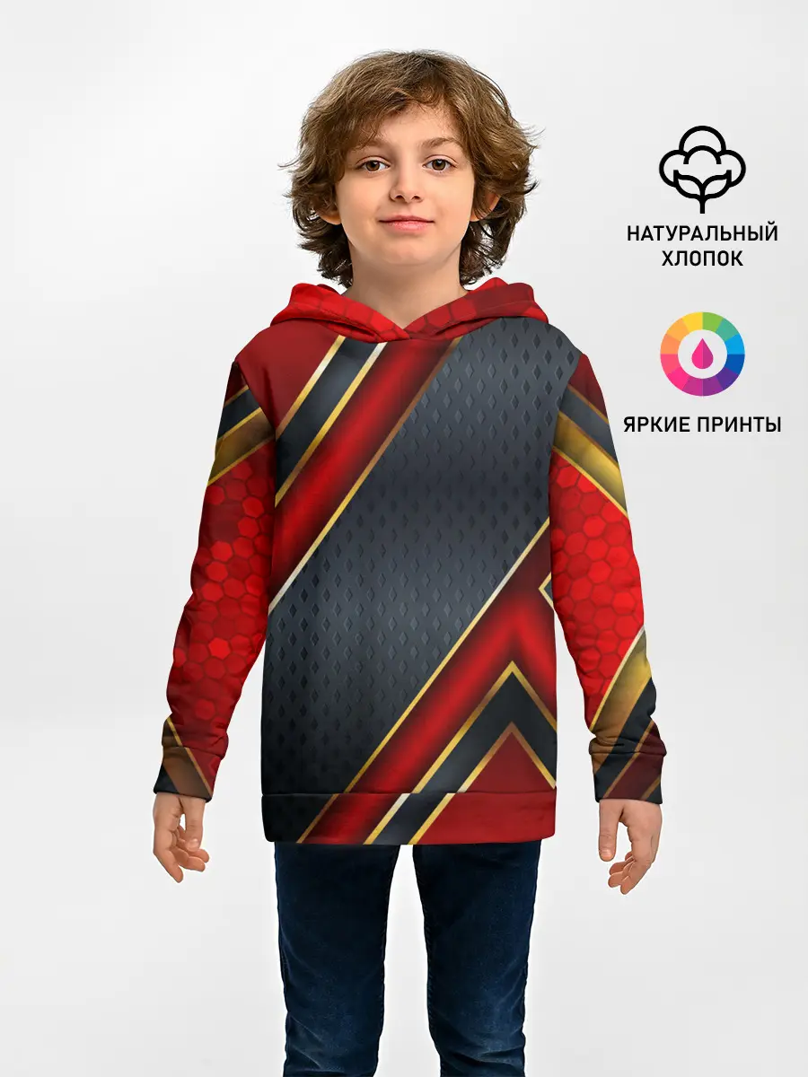 Детское худи / Black & Red 3D