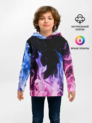 Детское худи / НЕОНОВЫЙ ОГОНЬ