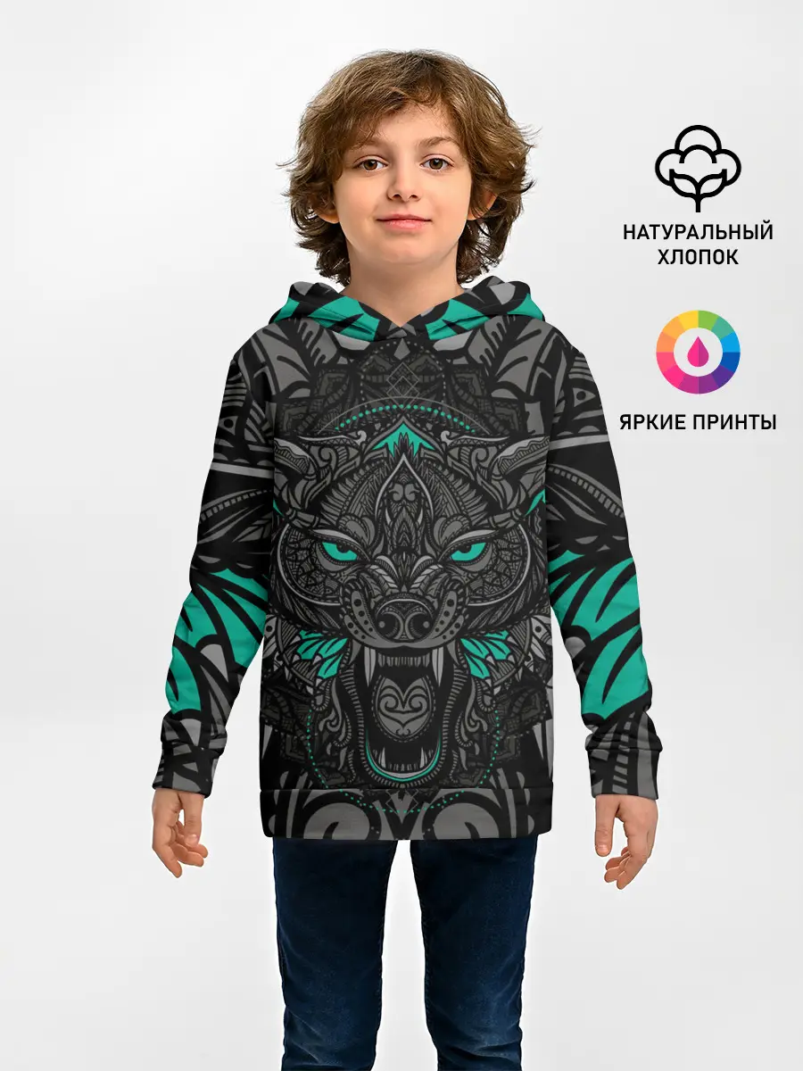 Детское худи / Рисунок волк