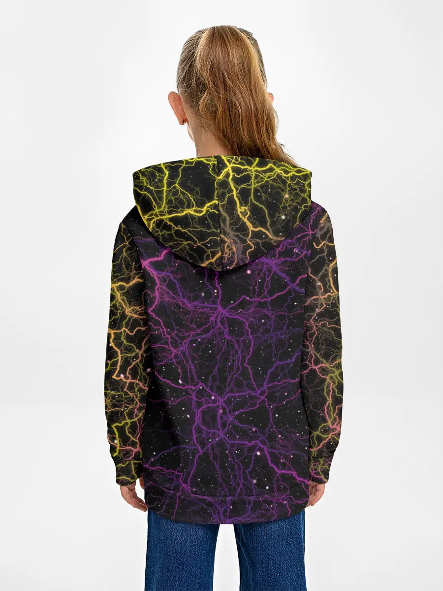 Детское худи / Цветные молнии Пикачу