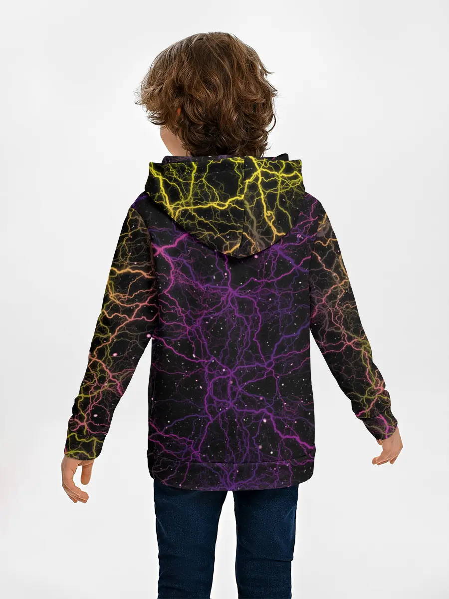 Детское худи / Цветные молнии Пикачу