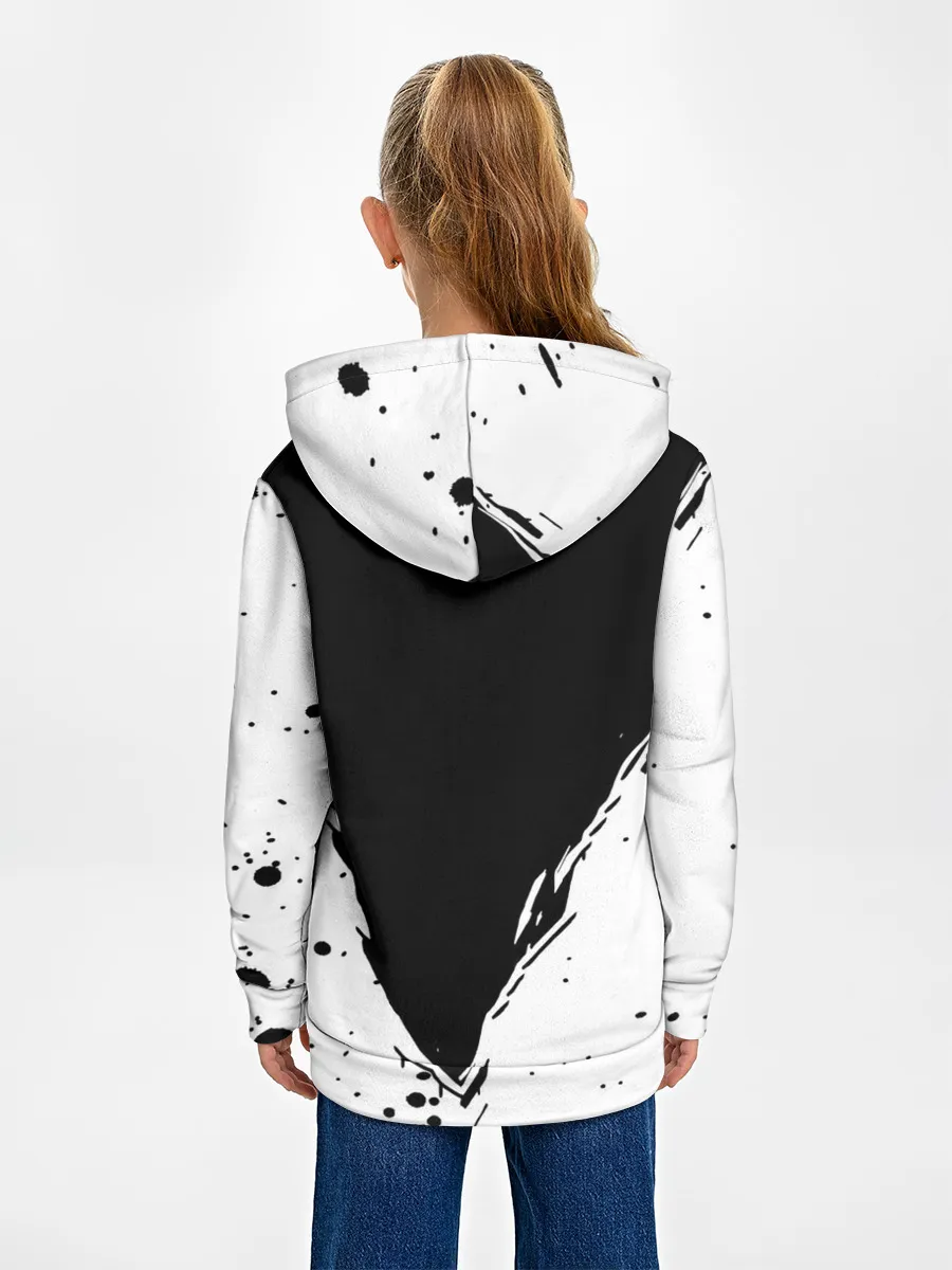 Детское худи / Черно-белый Сайтама One Punch-Man