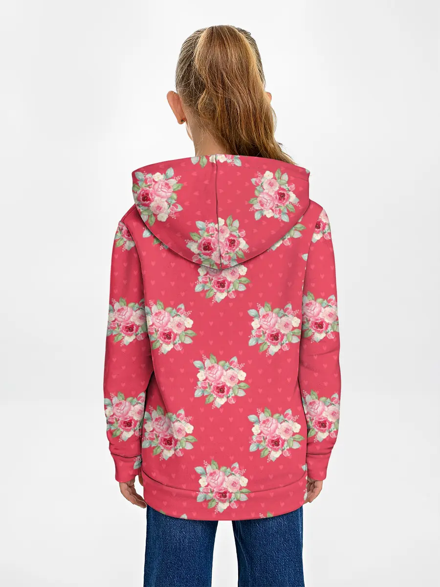 Детское худи / Красные цветы розы