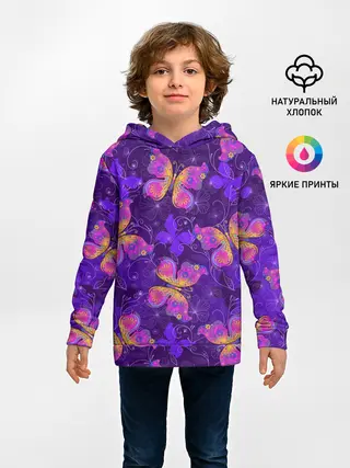 Детское худи / Розовые бабочки