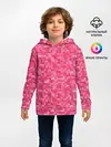 Детское худи / Цикламеновая пиксельная абстракция