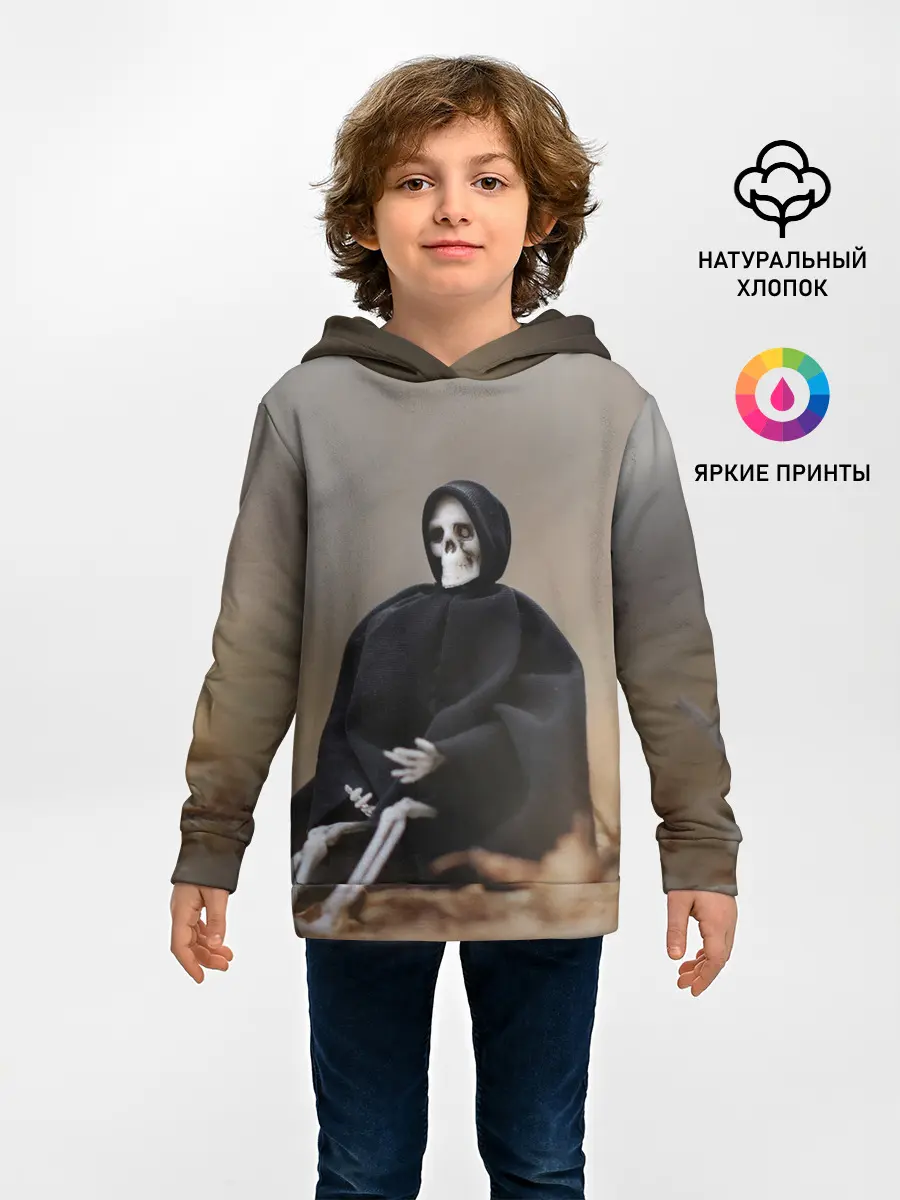 Детское худи / Сидячий Скелет