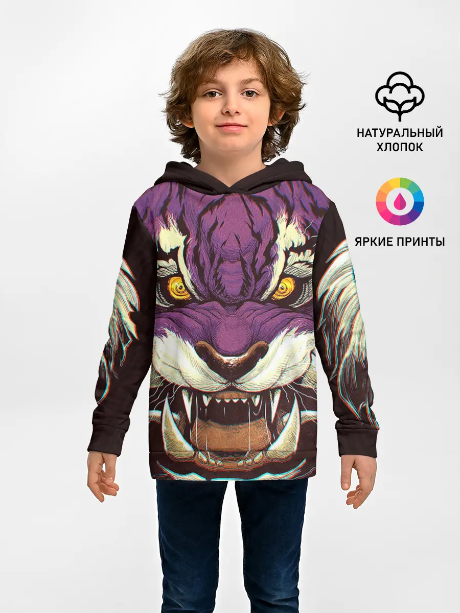 Детское худи / Маска тигра