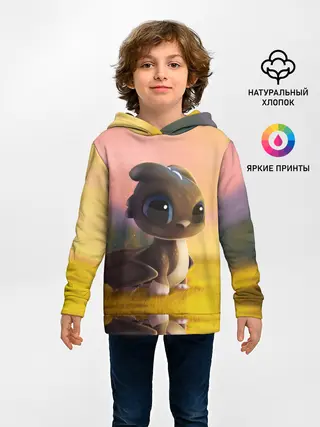 Детское худи / Дракончик на берегу озера